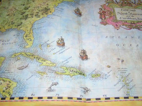 Mapa Karibského moře